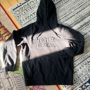 Troy Lee Designs Men's Classic Black on Black Hoodie